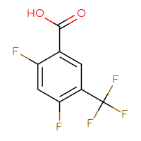 Chemical structure of 2,4-difluoro-5-(trifluoromethyl)benzoic acid - CSSB00010883263