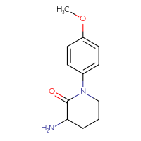 Chemical structure of 3-amino-1-(4-methoxyphenyl)piperidin-2-one - CSSB00005840463