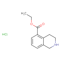Chemical structure of ethyl 1,2,3,4-tetrahydroisoquinoline-5-carboxylate hydrochloride - CSSB21043402585