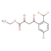 Chemical structure of ethyl 4-[5-chloro-2-(difluoromethyl)phenyl]-2,4-dioxobutanoate - CSSB21495871767