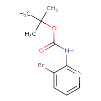 Chemical structure of tert-butyl N-(3-bromopyridin-2-yl)carbamate - CSSB00010253620