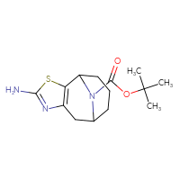 Chemical structure of tert-butyl 4-amino-3-thia-5,12-diazatricyclo[6.3.1.0²,⁶]dodeca-2(6),4-diene-12-carboxylate - CSSB02126765165