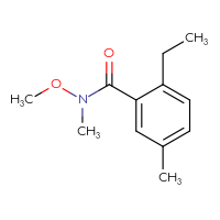 Chemical structure of 2-ethyl-N-methoxy-N,5-dimethylbenzamide - CSSB06262546760