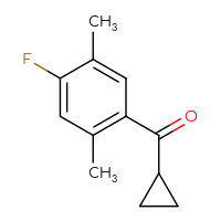 Chemical structure of cyclopropyl(4-fluoro-2,5-dimethylphenyl)methanone - CSSB00015757242