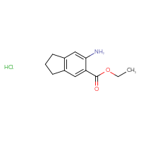 Chemical structure of ethyl 6-amino-2,3-dihydro-1H-indene-5-carboxylate hydrochloride - CSSB20963528274