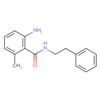 Chemical structure of 2-amino-6-methyl-N-(2-phenylethyl)benzamide - CSSB00000747177