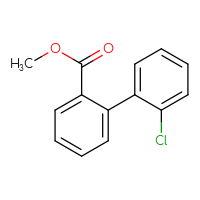 Chemical structure of methyl 2'-chloro-[1,1'-biphenyl]-2-carboxylate - CSSB00126063073