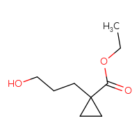 Chemical structure of ethyl 1-(3-hydroxypropyl)cyclopropane-1-carboxylate - CSSB00153754899