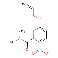 Chemical structure of N,N-dimethyl-2-nitro-5-(prop-2-en-1-yloxy)benzamide - CSSB07018248671