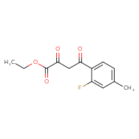 Chemical structure of ethyl 4-(2-fluoro-4-methylphenyl)-2,4-dioxobutanoate - CSSB06297293877