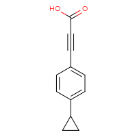 Chemical structure of 3-(4-cyclopropylphenyl)prop-2-ynoic acid - CSSB00102452104