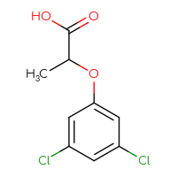 Chemical structure of 2-(3,5-dichlorophenoxy)propanoic acid - CSSB00000750361