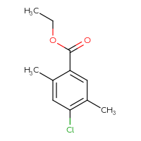 Chemical structure of ethyl 4-chloro-2,5-dimethylbenzoate - CSSB00034883914