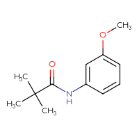 Chemical structure of N-(3-methoxyphenyl)-2,2-dimethylpropanamide - CSSB00000153674