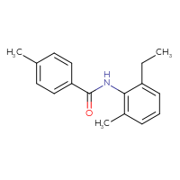 Chemical structure of N-(2-ethyl-6-methylphenyl)-4-methylbenzamide - CSSB00046121564