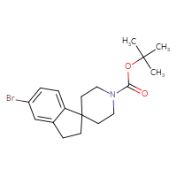 Chemical structure of tert-butyl 5-bromo-2,3-dihydrospiro[indene-1,4'-piperidine]-1'-carboxylate - CSSB00010062905