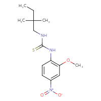 Chemical structure of 3-(2,2-dimethylbutyl)-1-(2-methoxy-4-nitrophenyl)thiourea - CSSB21432495399