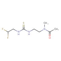 Chemical structure of N-(2-{[(2,2-difluoroethyl)carbamothioyl]amino}ethyl)-N-methylacetamide - CSSB21432484501