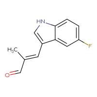 Chemical structure of (2E)-3-(5-fluoro-1H-indol-3-yl)-2-methylprop-2-enal - CSSB00020653589