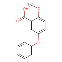 Chemical structure of 2-methoxy-5-phenoxybenzoic acid - CSSB00020638027