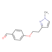Chemical structure of 4-[2-(1-methyl-1H-pyrazol-3-yl)ethoxy]benzaldehyde - CSSB06371851761