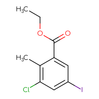 Chemical structure of ethyl 3-chloro-5-iodo-2-methylbenzoate - CSSB00014170830