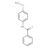 Chemical structure of N-(4-methoxyphenyl)benzenecarbothioamide - CSSB00102626621