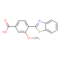 Chemical structure of 4-(1,3-benzothiazol-2-yl)-3-methoxybenzoic acid - CSSB02259008688