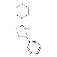 Chemical structure of 4-(4-phenyl-1,3-thiazol-2-yl)morpholine - CSSB00000387289