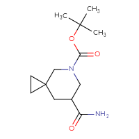 Chemical structure of tert-butyl 7-carbamoyl-5-azaspiro[2.5]octane-5-carboxylate - CSSB17500986493
