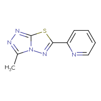 Chemical structure of 2-{3-methyl-[1,2,4]triazolo[3,4-b][1,3,4]thiadiazol-6-yl}pyridine - CSSB00042070320