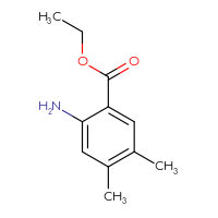 Chemical structure of ethyl 2-amino-4,5-dimethylbenzoate - CSSB00009972578