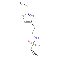Chemical structure of N-[2-(2-ethyl-1,3-thiazol-4-yl)ethyl]ethene-1-sulfonamide - CSSB21332081689