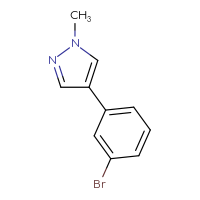 Chemical structure of 4-(3-bromophenyl)-1-methyl-1H-pyrazole - CSSB00012346554