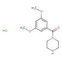 Chemical structure of 1-(3,5-dimethoxybenzoyl)piperazine hydrochloride - CSSB00000737306
