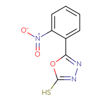 Chemical structure of 5-(2-nitrophenyl)-1,3,4-oxadiazole-2-thiol - CSSB00000229982