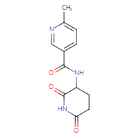 Chemical structure of N-(2,6-dioxopiperidin-3-yl)-6-methylpyridine-3-carboxamide - CSSB00008329381