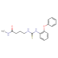 Chemical structure of N-methyl-4-{[(2-phenoxyphenyl)carbamothioyl]amino}butanamide - CSSB21432494369