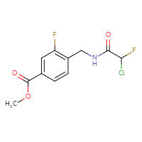 Chemical structure of methyl 4-[(2-chloro-2-fluoroacetamido)methyl]-3-fluorobenzoate - CSSB21332123453