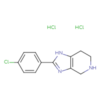 Chemical structure of 2-(4-chlorophenyl)-1H,4H,5H,6H,7H-imidazo[4,5-c]pyridine dihydrochloride - CSSB00138414895