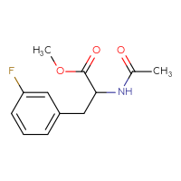 Chemical structure of methyl 2-acetamido-3-(3-fluorophenyl)propanoate - CSSB01057990207