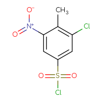 Chemical structure of 3-chloro-4-methyl-5-nitrobenzene-1-sulfonyl chloride - CSSB00000199022