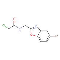 Chemical structure of N-[(5-bromo-1,3-benzoxazol-2-yl)methyl]-2-chloroacetamide - CSSB01892606012