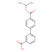 Chemical structure of 4'-[(propan-2-yloxy)carbonyl]-[1,1'-biphenyl]-3-carboxylic acid - CSSB00102625403