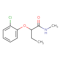 Chemical structure of 2-(2-chlorophenoxy)-N-methylbutanamide - CSSB00038744136