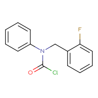 Chemical structure of N-[(2-fluorophenyl)methyl]-N-phenylcarbamoyl chloride - CSSB06285826738
