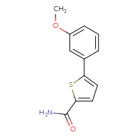 Chemical structure of 5-(3-methoxyphenyl)thiophene-2-carboxamide - CSSB03556218517