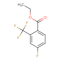 Chemical structure of ethyl 4-fluoro-2-(trifluoromethyl)benzoate - CSSB00010164408