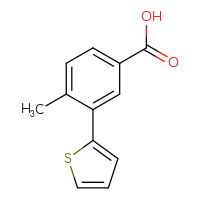 Chemical structure of 4-methyl-3-(thiophen-2-yl)benzoic acid - CSSB00012346335