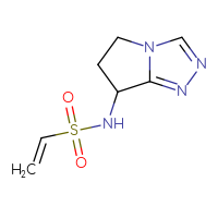 Chemical structure of N-{5H,6H,7H-pyrrolo[2,1-c][1,2,4]triazol-7-yl}ethene-1-sulfonamide - CSSB14894995210